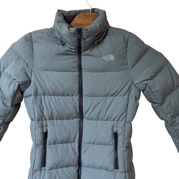 The North Face Down Jacket Women's Size Small Gray Puffer Quilted - Picture 2 of 7